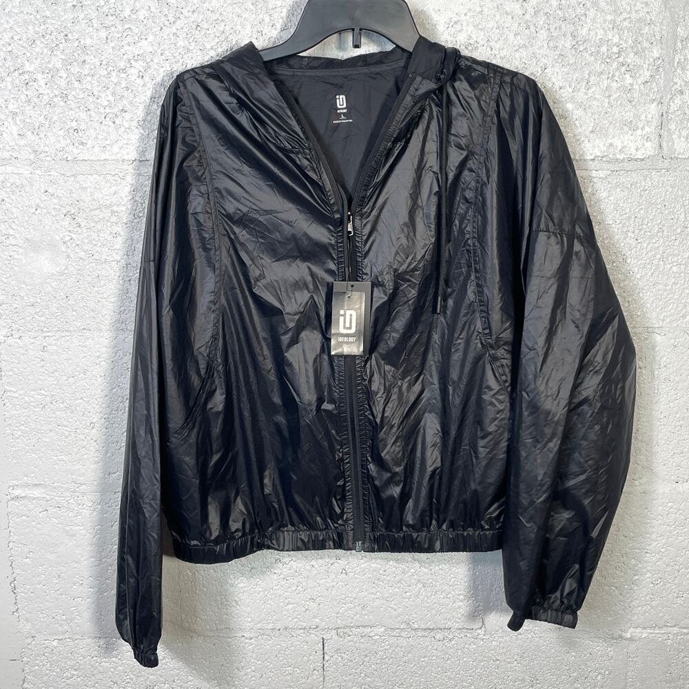 Ideology Lightweight Hooded Long-Sleeve Jacket Black Large